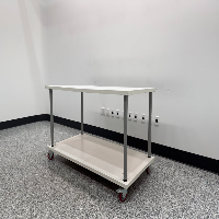 White Mobile Utility Table image 1